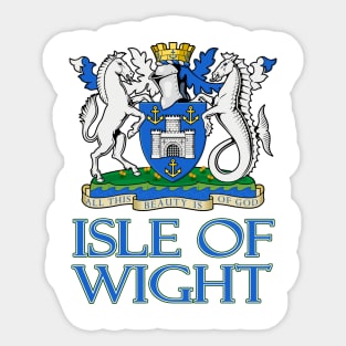 Isle of Wight, England - Coat of Arms Design Sticker